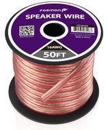 Fosmon [12 Gauge | 50ft] AWG Copper-Clad Aluminum (CCA) Speaker Wire with Red Polarity Mark N4