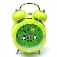 Surborder Shop Creative Twin Bell Analog Alarm Clock Battery Operated - Loud Alarm Clock Creative Green