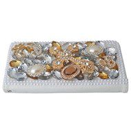 Note 5 Case, Galaxy Note 5 Case,Yaheeda Premium PU Leather [3D Metal Accessory ] Bling Diamond Crystal [Card Slot... N38