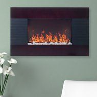 New Christmas Gift Wall Mounted Fireplace Electric Adjustable Heater Heat 1500w Glass Remote Led Tempered Large...