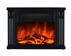 3G Plus 14" Mini Electric Fireplace Hearth Portable Heater Log Fuel Effect, 1000 Watt&mdash;Black N4
