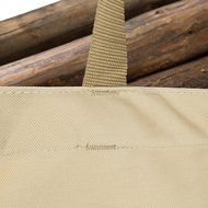 Villacera Extra Large Log Tote Bag, Beige and Brown N5