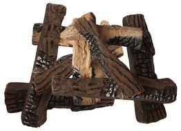 10-Pc Fireplace Log Set