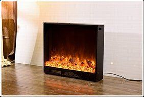Fireplace Electric Embedded Insert Heater Glass Flame Remote Control