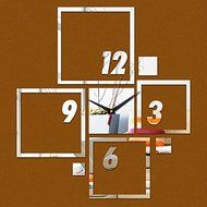 EverTrust(TM) direct selling led Acrylic wall clock new arrival suqare diy Quartz watch home decoration decor...
