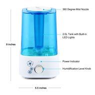 2.0L Ultrasonic Cool Mist Humidifier (20 Hours Continuous Capacity) Auto Shut-off/Night Light/Whisper Quiet Aromatherapy... N6