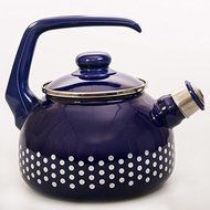Sweet Pea Enamel Kettle. 2.1-qt. Dark Blue N4