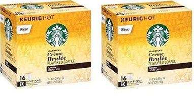 32 Count - Starbucks Creme Brulee Flavored Coffee K-Cups for Keurig K Cup Brewers and 2.0 Brewers