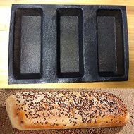 Silicone Fiberglass French Bread Baking 3 Loaves Mold Baguette Pan Tray Tool