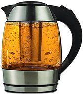 1.8-liter Electric Cordless Tempered Glass Tea Kettle with Infuser - Make Perfect Tea in one Step