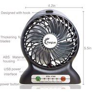 FengLan Portable Lithium Battery Fan 4-inch Vanes 3 Speeds Rechargeable Desktop Fan Mini Desk Fan Portable Handheld... N11