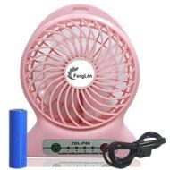 FengLan Portable Lithium Battery Fan 4-inch Vanes 3 Speeds Rechargeable Desktop Fan Mini Desk Fan Portable Handheld... N15