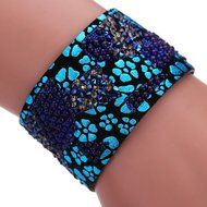 AutumnFall Women Girl Rhinestone Elephant Pattern Quartz Bracelet Wrist Watch (Blue) N7