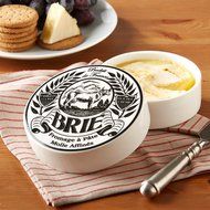 Two&#039;s Company Ceramic The Artisan Market Brie Baker, White N4