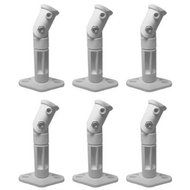 EZ Mounts - 6 White Universal Satellite Speaker Mounts / Brackets for Walls and Ceilings Works with Bose, Denon...