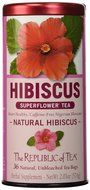 The Republic Of Tea Natural Hibiscus Superflower Herbal Tea, 36 Tea Bags, Ruby Red Hibiscus Fine Blend