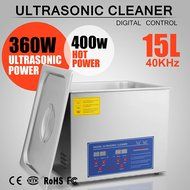 OrangeA Ultrasonic Cleaner Ultrasonic Cleaner Solution Heated Ultrasonic Cleaner 15L for Jewelry Watch Cleaning... N5