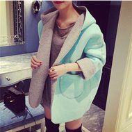 Spritech(TM) Fashion Women's Lambs Wool Lined Warm Coats Nine Point Sleeve Warm Jacket Outwear Winter Green XL N4