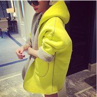 Spritech(TM) Fashion Women's Lambs Wool Lined Warm Coats Nine Point Sleeve Warm Jacket Outwear Winter Green XL N5