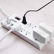 BESTEK 8-Outlet Surge Protector Power Strip 6-Foot Cord with 5.2A 4-Port USB Ports, ETL Listed N4