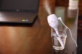 Morpilot Portable USB Mini Magic Wand Stick Ultrasonic Aromatherapy Diffuser Purifier Humidifier with Water Cup... N8