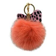 AutumnFall&reg; Fluffy Faux Rabbit Fur Ball Charm Car Keychain Handbag Key Ring (# 14) N5
