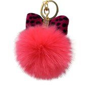 AutumnFall&reg; Fluffy Faux Rabbit Fur Ball Charm Car Keychain Handbag Key Ring (# 14) N8