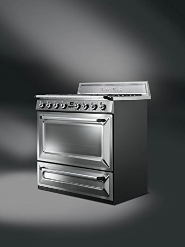 Smeg TRU90X 36" Free-Standing Dual Fuel Cavity "Victoria" Range, Stainless Steel