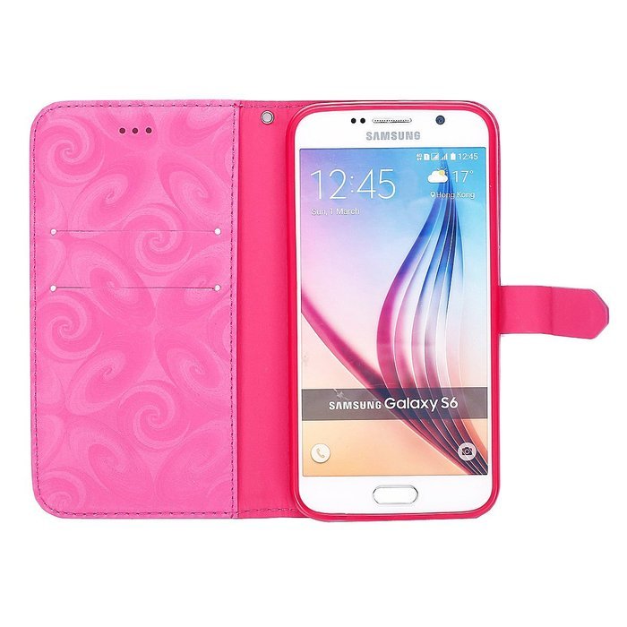 Galaxy S6 Case,Galaxy S6 Wallet Case, PHEZEN Bling Liquid Glitter Love Heart Floating 3D Hourglasses Luxury Pu... N24