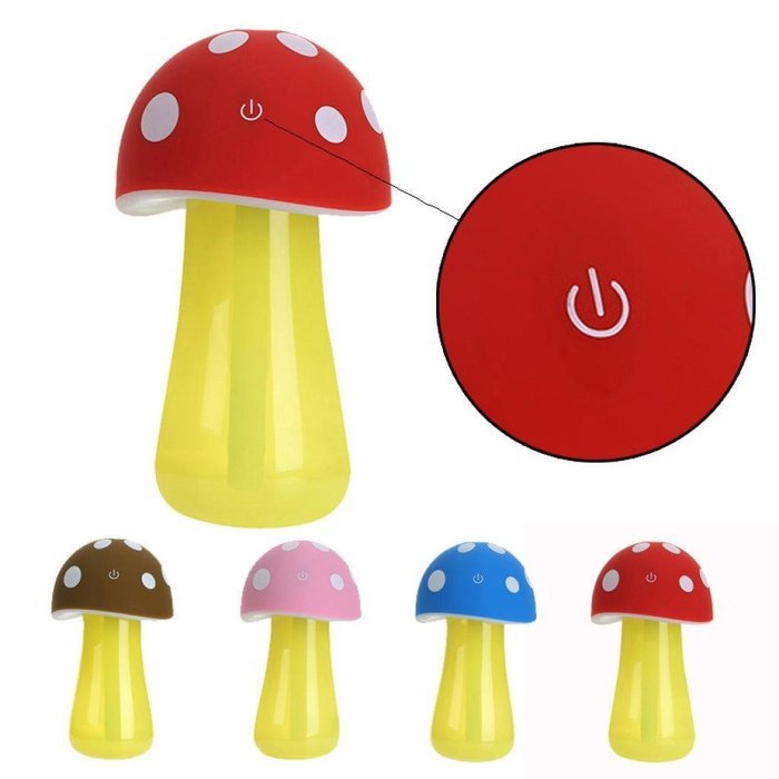 Gillberry Home Aroma LED Humidifier Mushroom Air Diffuser Purifier Atomizer New (Red) N11