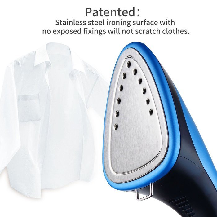 1350ml Professional Garment Clothes Fabric Dual Bar Steamer Portable Blue NEW N2
