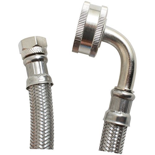 New CERTIFIED APPLIANCE DW60SSL Braided Stainless Steel Dishwasher Connector with Whirlpool Elbow (5ft)