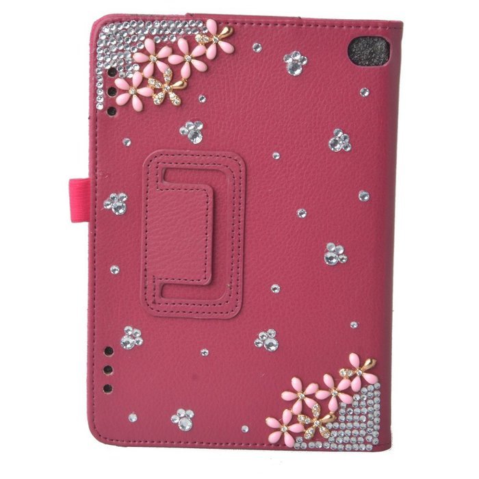 Spritech(TM) Luxury Bling Rhinestone Design Elegant Flower Decor Smart-shell Stand Cover for Amazon Kindle Fire... N19