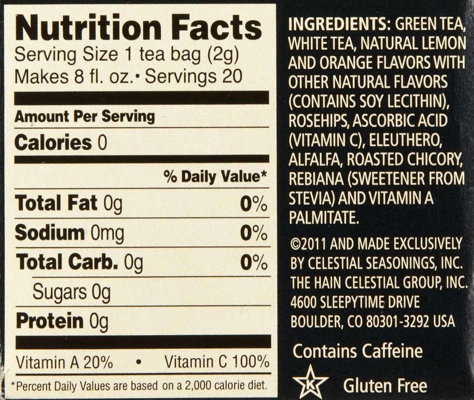 Celestial Seasonings Antioxidant Supplement Green Tea Bags, 20 ct, 3 pk N2