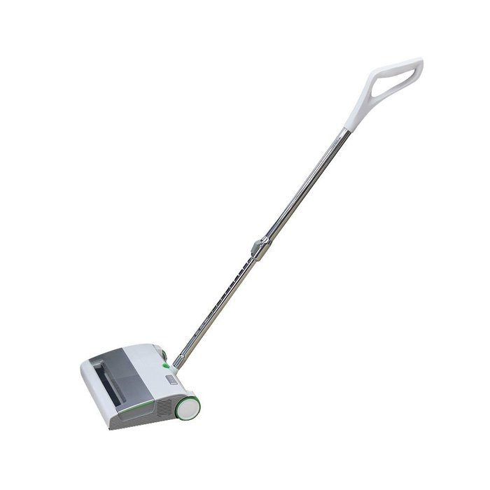 Powered Stick Vacuum Cleaner, Rechargable Cordless Vacuum for Thin Carpet and Hard Flat Floor,White