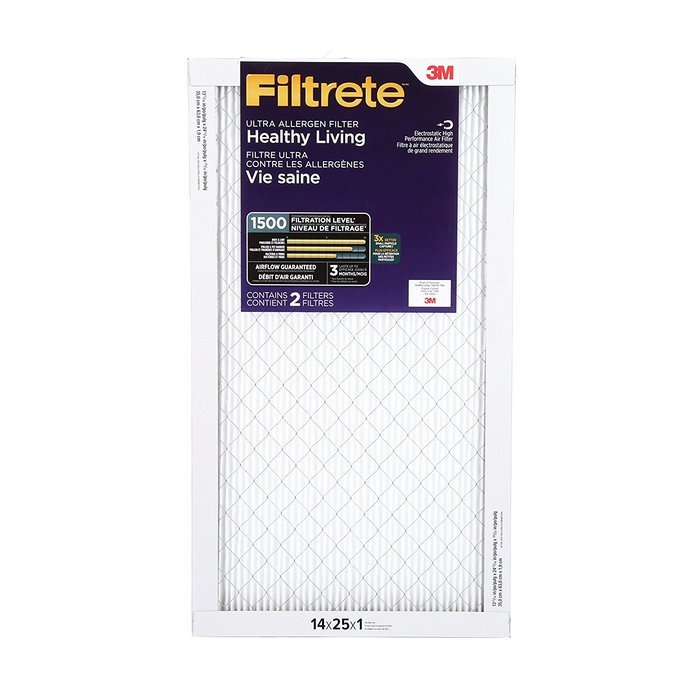 Filtrete Healthy Living Ultra Allergen Reduction Filter, MPR 1500, 14 x 30 x 1-Inches, 6-Pack N16