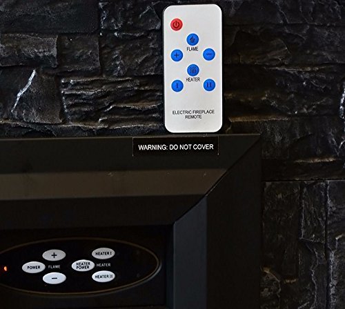 kissemoji 44" Electric 3d Flame Firebox Fireplace Embedded Insert Heater w cabinet (BLACK)
