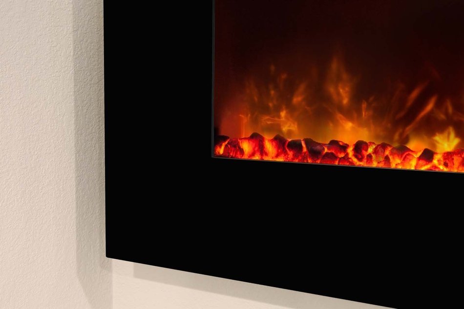 Modern Flames CLX-2 Series Electric Fireplace with Black Stainless Steel Front, 144-Inch N13