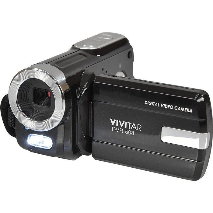 Vivitar DVR-508 HD Digital Video Camera Camcorder (Black) with 32GB Card + Case + LED Video Light + Flex Tripod...