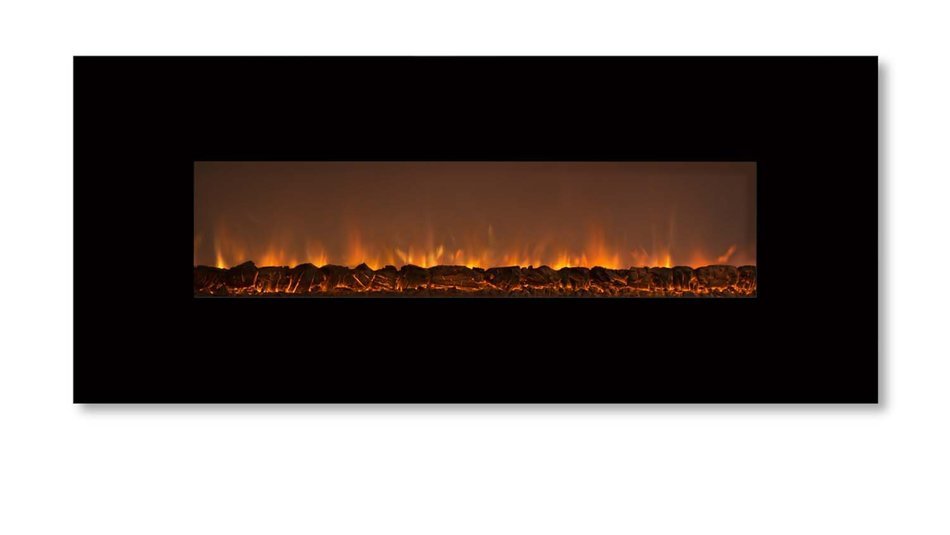 Modern Flames CLX-2 Series Electric Fireplace with Black Stainless Steel Front, 144-Inch N16