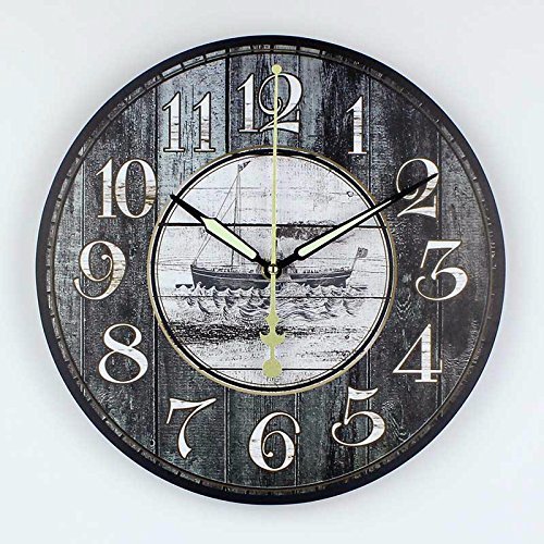 Retro style living room wall decoration watches absolutely silent wall clock vintage home decor unique