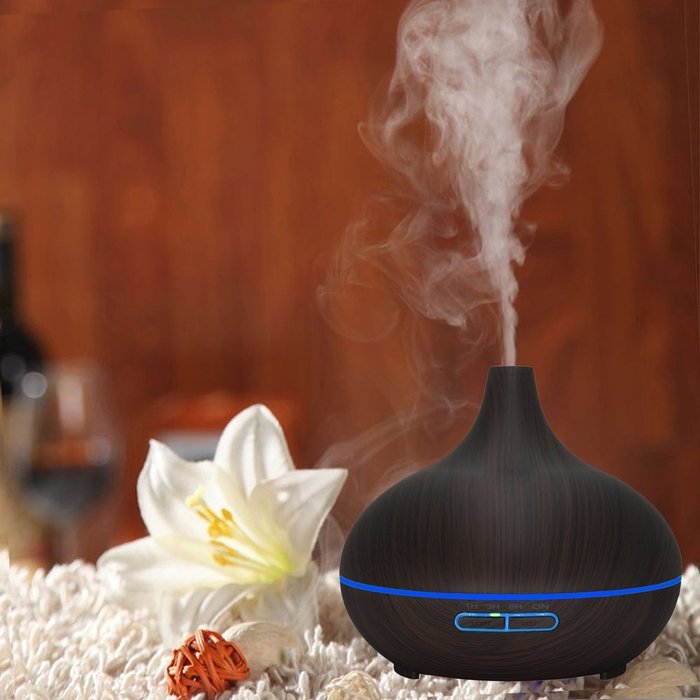 Essential Oil Diffuser 300ml Cool Mist Humidifier Ultrasonic Aroma with Multi-Color Light, Auto Shut-Off and Adjustable... N6