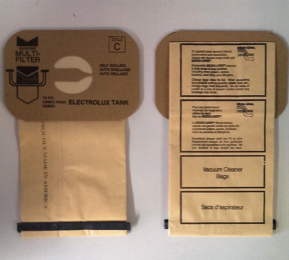 25 ELECTROLUX CANISTER C VACUUM SWEEPER BAGS