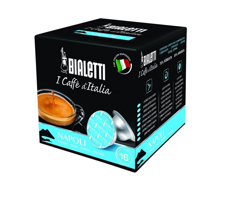 Bialetti 6822 Mini Express Espresso Capsules, Napoli, 16-pack