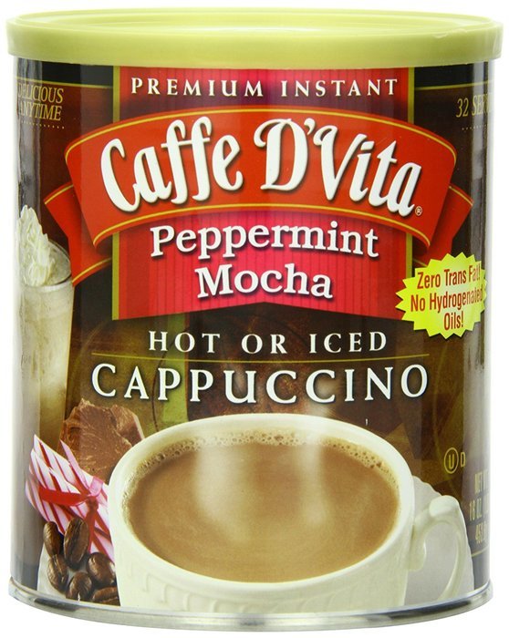 Caffe D'Vita Amaretto Instant Cappuccino, 16-Ounce Canisters (Pack of 6) N65