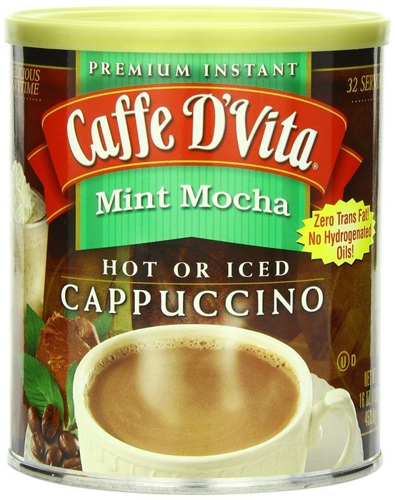 Caffe D'Vita Amaretto Instant Cappuccino, 16-Ounce Canisters (Pack of 6) N67