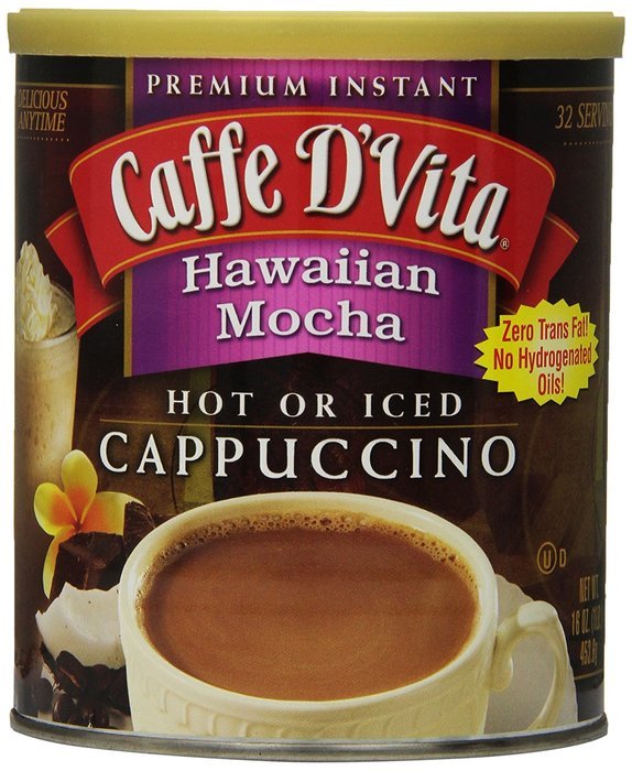 Caffe D'Vita Amaretto Instant Cappuccino, 16-Ounce Canisters (Pack of 6) N68