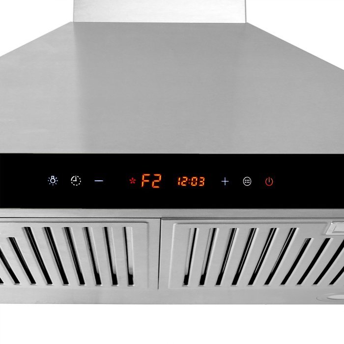 AKDY 30" Stainless Steel Wall Mount LED Touch Control Range Hood AZ-63175D-BK N2