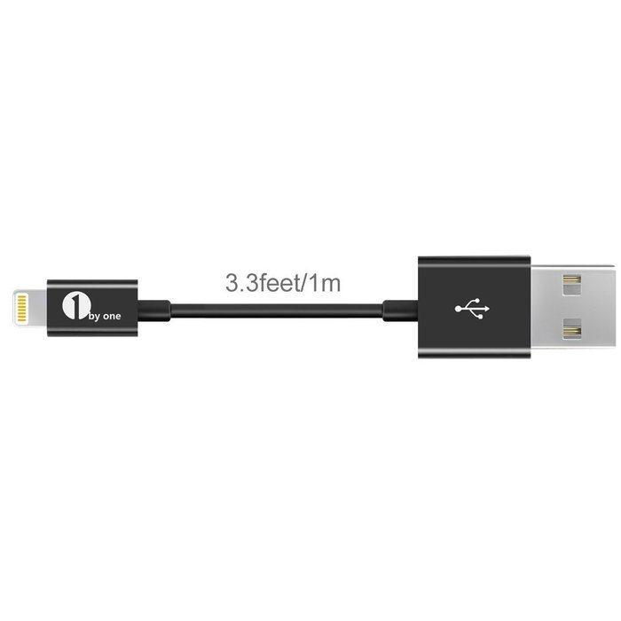 [Apple MFI Certified] 1byone Lightning to USB Cable 3.3ft (1 Meter) for iPhone 7 7 Plus 6s 6 Plus 5s SE 5c 5,... N2