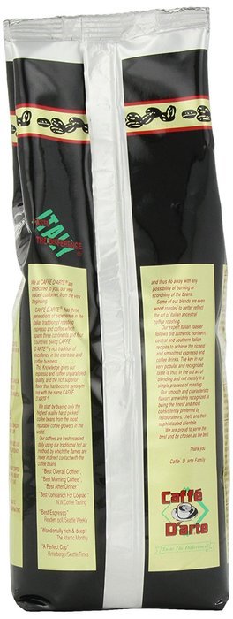 Caffe D'arte Gourmet Meaning of Life Whole Bean Coffee, 16-Ounce Foil Bags (Pack of 2) N18